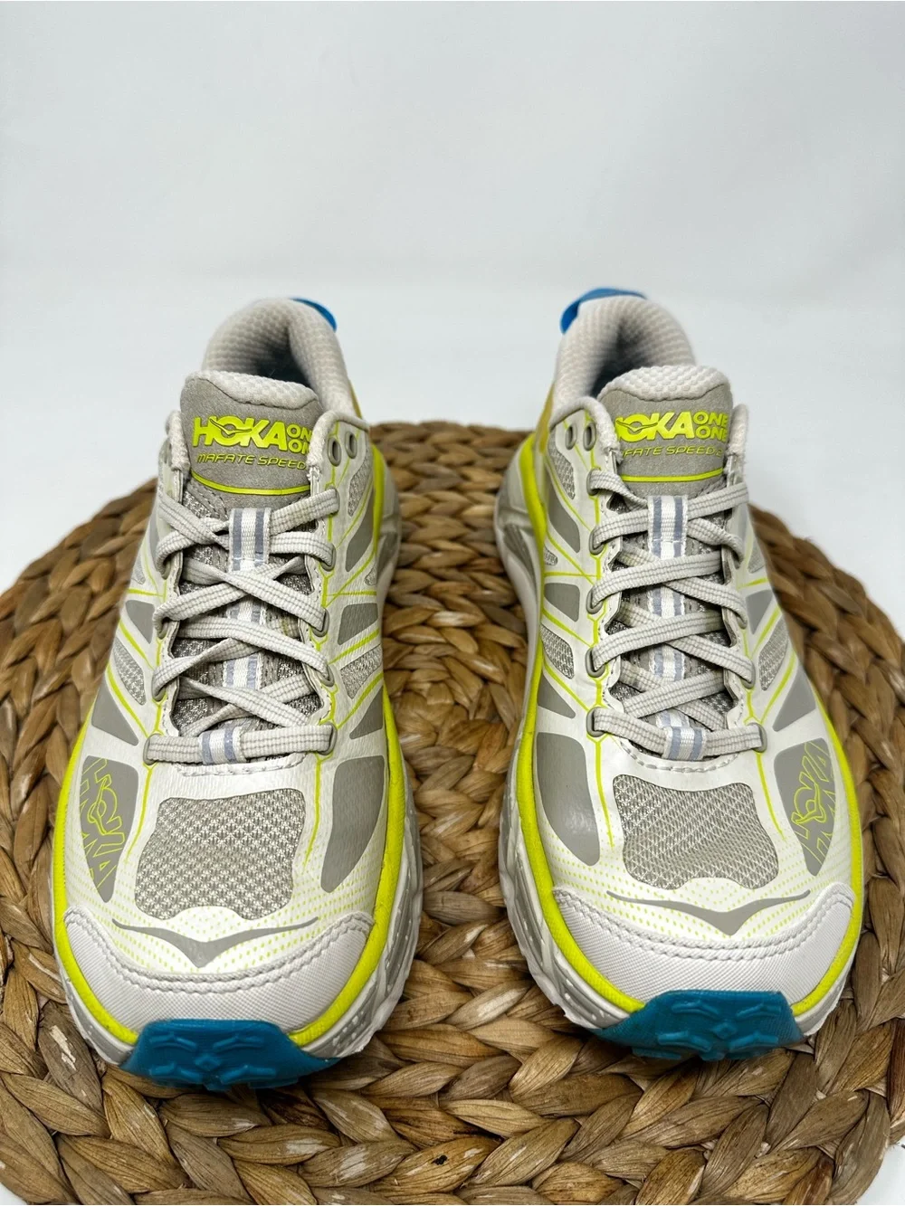 HOKA ONE Mafate Speed 2 Trail Running Shoes Eggnog Oxford Tan Size 6.5 Women's